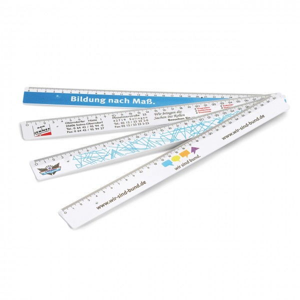 Lineal, Skala 30 cm, Druck mehrfarbig