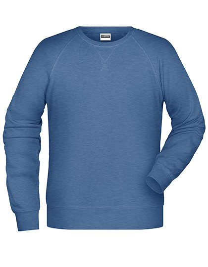 Men's Sweat individuell bedruckt Light Denim Melange