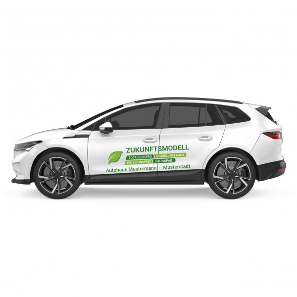 Autobeschriftung Thema: E-Auto Motiv: Zukunftsmodell