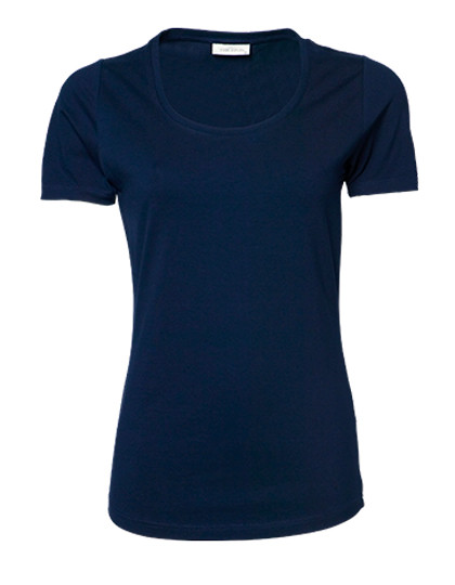 Women's Stretch Tee individuell bedruckt Navy