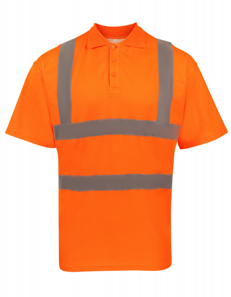 High-End Polycotton Hi-Vis Polo Shirt Cambridge individuell bedruckt Signal Orange
