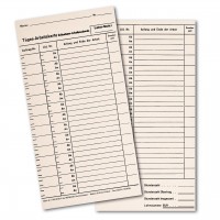 Tages-Arbeitskarte, Format 10,5 x 20 cm. Tages-Arbeitskarte, Format 10,5 x 20 cm.