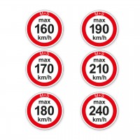 Aufkleber zulässige Höchstgeschwindigkeit für M+S Reifen Aufkleber zulässige Höchstgeschwindigkeit für M+S Reifen