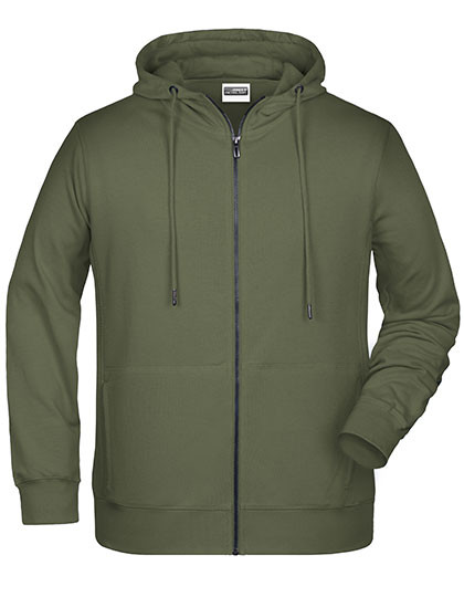 Men's Zip-Hoody individuell bedruckt Olive