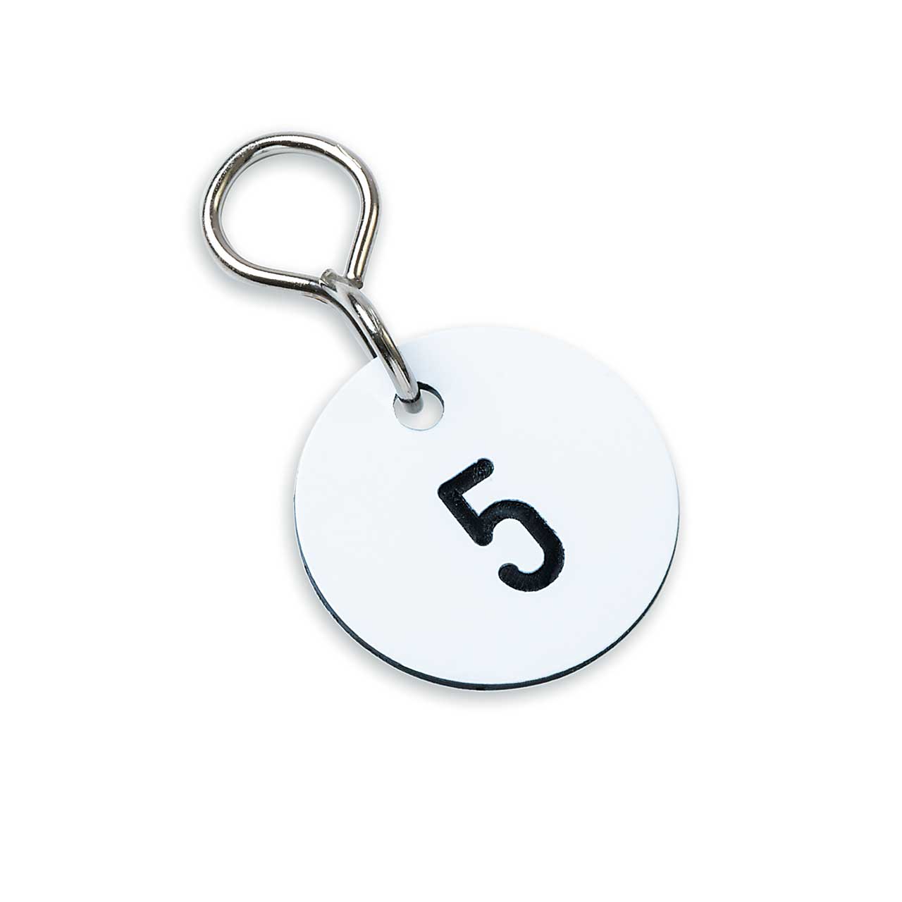 1-50 Schwarz Zahlenmarken Ø30mm Rund Schlüsselanhänger mit Ring Nummerierte 