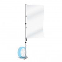 Teleskop Fahnenmast ohne Ausleger, mobil, höhenverstellbar von 2,00 bis 5,00 m Teleskop Fahnenmast ohne Ausleger, mobil, höhenverstellbar von 2,00 bis 5,00 m