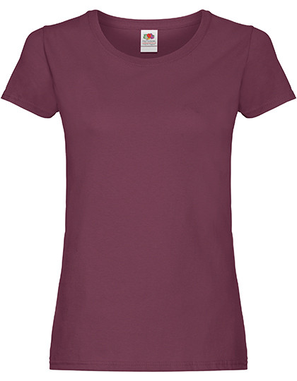 Ladies Original T individuell bedruckt Burgundy
