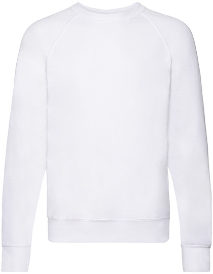 Lightweight Raglan Sweat individuell bedruckt White