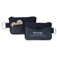 Schlüsseltasche aus Nylon/Kunstleder mit Druckknopffach Schlüsseltasche aus Nylon/Kunstleder mit Druckknopffach