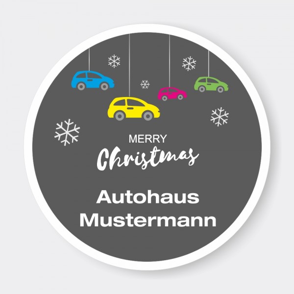 Weihnachts-Aufkleber aus PVC, rund, Motiv 5