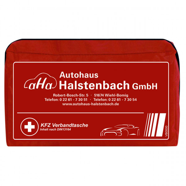 KFZ-Verbandtasche, mit Firmeneindruck