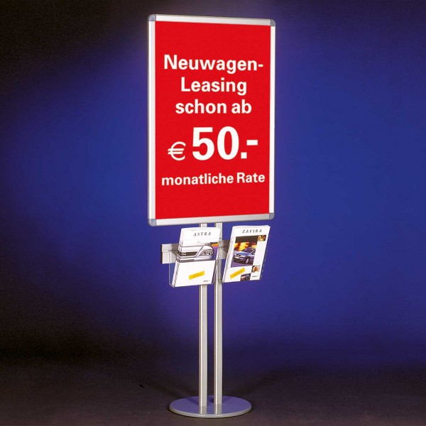 Plakatrahmen-System "Raffaello" Uno, DIN A1, 2 Prospekttaschen