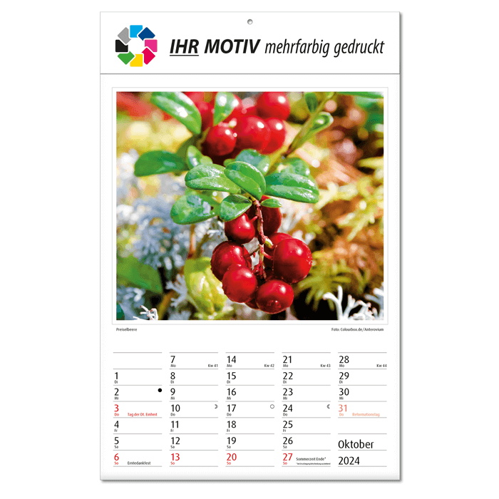 Vorschau Bildkalender Botanica 2024 Oktober