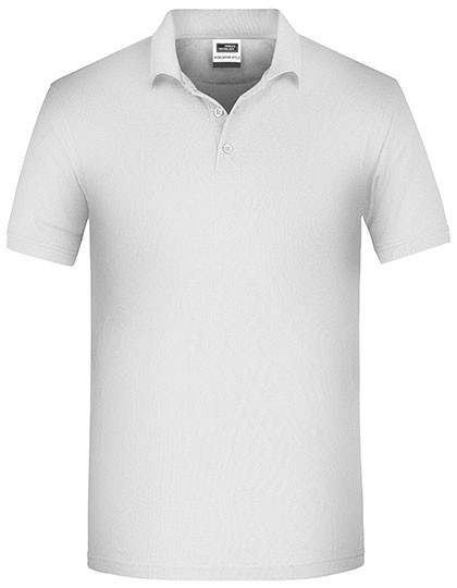 Men's Bio Workwear Polo individuell bedruckt White