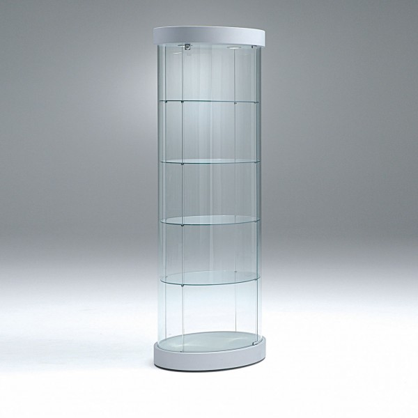 Ganzglasvitrine, 1 Tür, 4 Fachböden