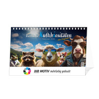 Tischkalender Tierische Ku(h)riositäten 2026 mit Logo – humorvolle Tiermotive als Tischkalender Werbekalender und Werbeaufsteller Tischkalender Tierische Ku(h)riositäten 2026 mit Logo – humorvolle Tiermotive als Tischkalender Werbekalender und Werbeaufsteller