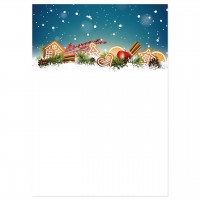 Weihnachts-Briefpapier, Motiv Lebkuchen Weihnachts-Briefpapier, Motiv Lebkuchen