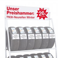 Kopfschild für Reifenpräsentationswagen Kopfschild für Reifenpräsentationswagen