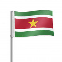 Suriname Fahne im Querformat kaufen Suriname Fahne im Querformat kaufen