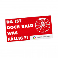 Maxi-Postkarte HU/AU-Erinnerung, Motiv Plakette_M2 Maxi-Postkarte HU/AU-Erinnerung, Motiv Plakette_M2