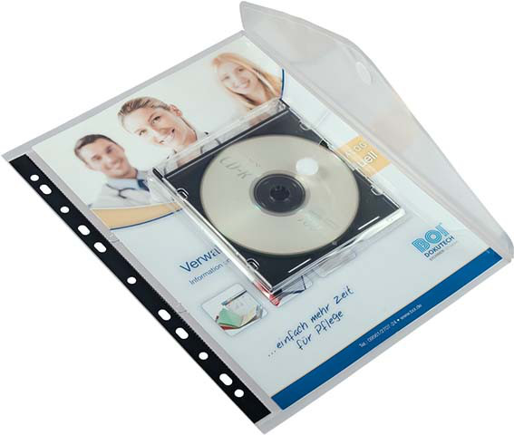 PP-Dokumententasche mit CD/DVD-Tasche transparent