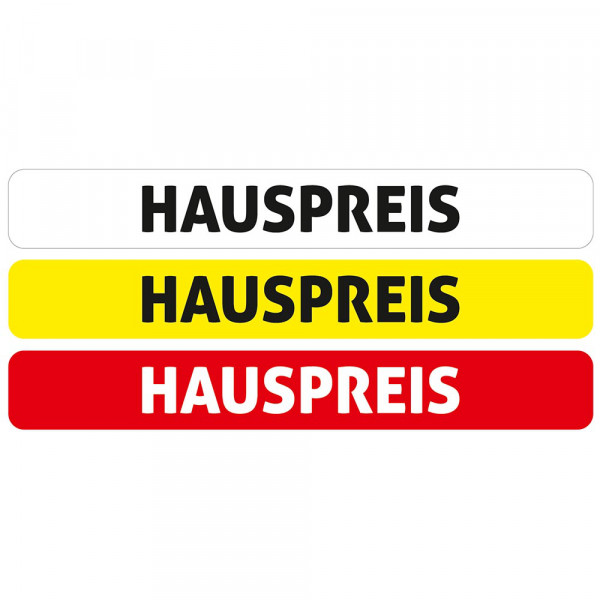 Scheibenaufkleber HAUSPREIS