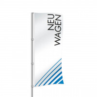 Fahnen 120 x 300 cm blau NEUWAGEN Fahnen 120 x 300 cm blau NEUWAGEN