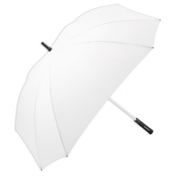 Gästeschirm mit farbigem Stahlstock, weiß