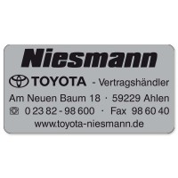 Adress-Aufkleber, Grund silber, Größe 65 x 34 mm Adress-Aufkleber, Grund silber, Größe 65 x 34 mm