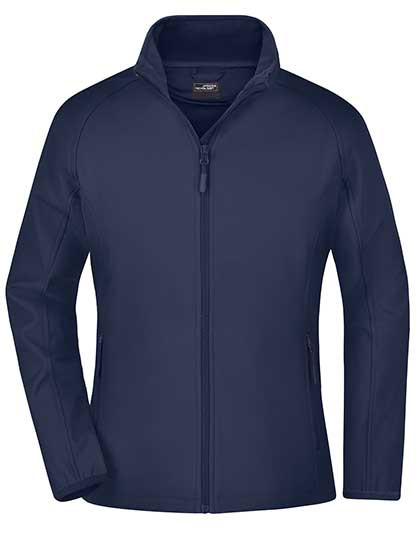 Ladies Promo Softshell Jacket individuell bestickt Navy