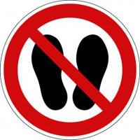 Verbotsschild Betreten der Fläche verboten Aluminium20 cm Verbotsschild Betreten der Fläche verboten Aluminium20 cm