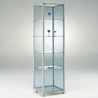 Glasvitrine, 1 Tür, 4 Fachböden Glasvitrine, 1 Tür, 4 Fachböden