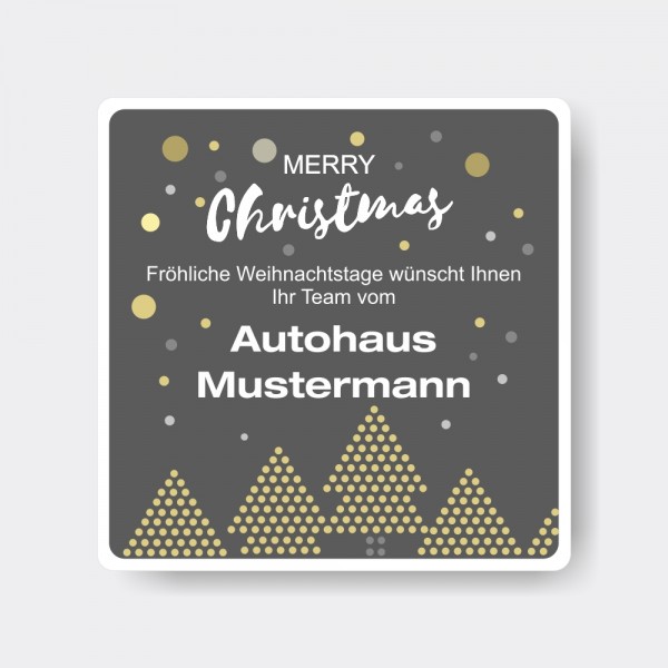 Weihnachts-Aufkleber aus PVC, quadratisch, Motiv 5