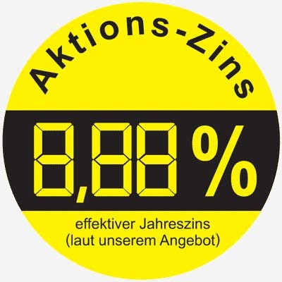 Aktions-Aufkleber mit LCD-Segmenten zum Ausmalen