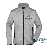 Men's Knitted Fleece Jacket individuell bestickt Men's Knitted Fleece Jacket individuell bestickt