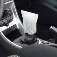 Schaltknaufschoner aus PE-Polie, weiß Schaltknaufschoner aus PE-Polie, weiß