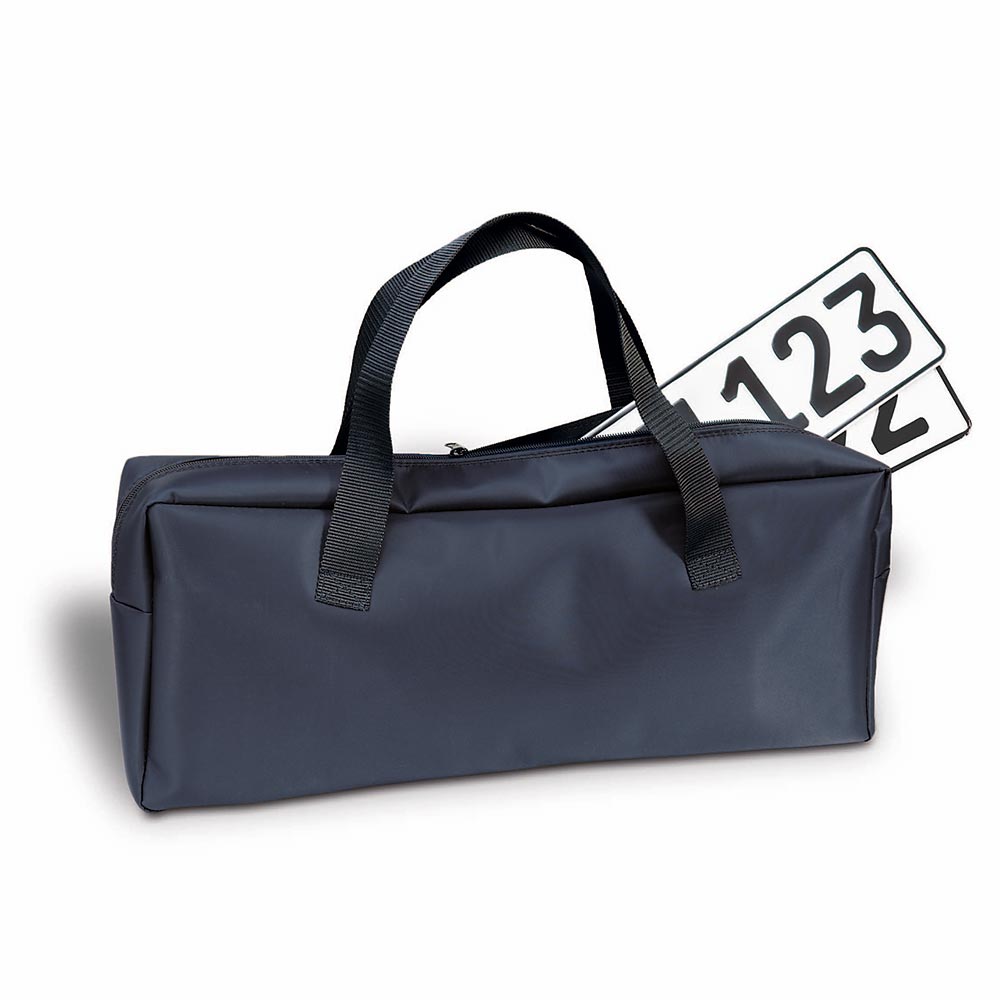 Blue Comfort Extra Stark Nylon Kennzeichentasche Zulassungstasche  Nummernschildtasche Schildertasche