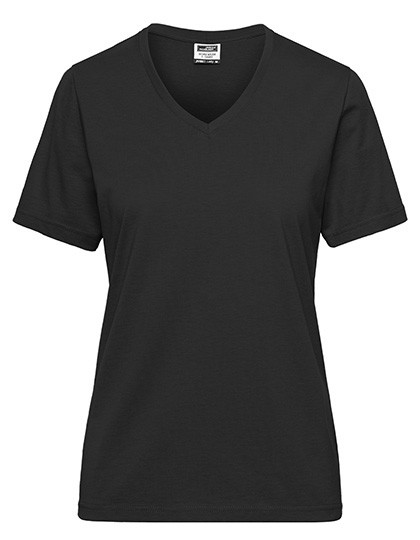 Ladies Bio Workwear T-Shirt individuell bedruckt Black