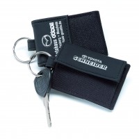 Mini Geldbörse aus einer Nylon/Kunstleder-Kombination Mini Geldbörse aus einer Nylon/Kunstleder-Kombination