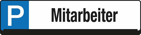 Parkplatz ReservierungsschildMitarbeiter