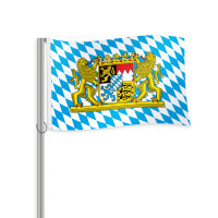 Bayern Raute mit Wappen Querformatfahne Bayern Raute mit Wappen Querformatfahne