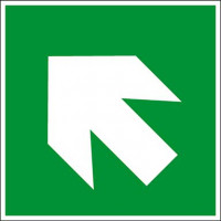 Fluchtwegsschild Richtungsangabe schräg aufwärts/abwärts PVC-Folie, nachleuchtend15 x 15 cm Fluchtwegsschild Richtungsangabe schräg aufwärts/abwärts PVC-Folie, nachleuchtend15 x 15 cm
