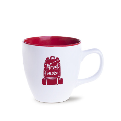 Americano Small Pure Tasse aus Keramik weiß/rot