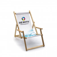 Liegestuhl mit Armlehne aus Birkenholz Liegestuhl mit Armlehne aus Birkenholz