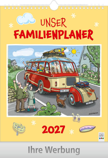 Bildkalender Familienplaner mit Wire-O Bindung, Ausgabe 2027 Deckblatt