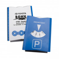 Parkscheibe mit Logo 3 EK-Chips, Werbedruck 1-farbig Parkscheibe mit Logo 3 EK-Chips, Werbedruck 1-farbig