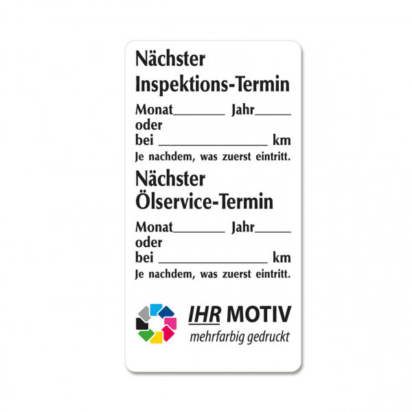 Service-Etiketten aus Papier, weiß, Größe: 34 x 65 mm