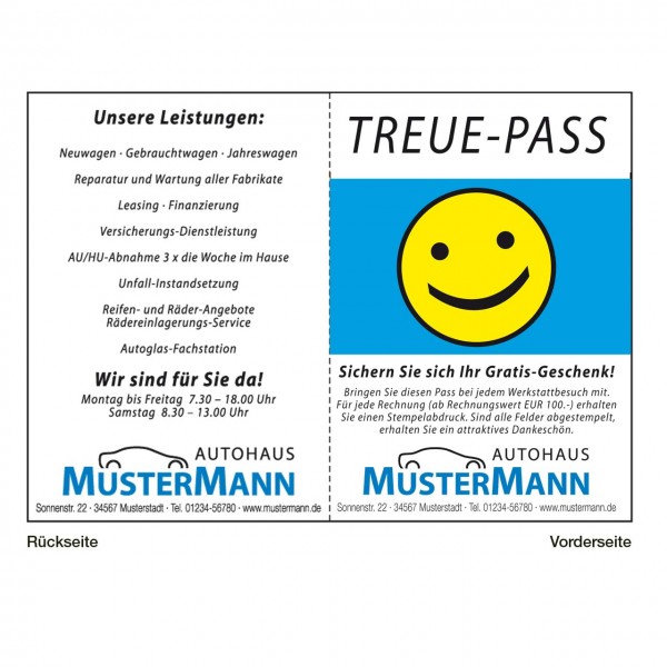 Treue-Pass Motiv Smily