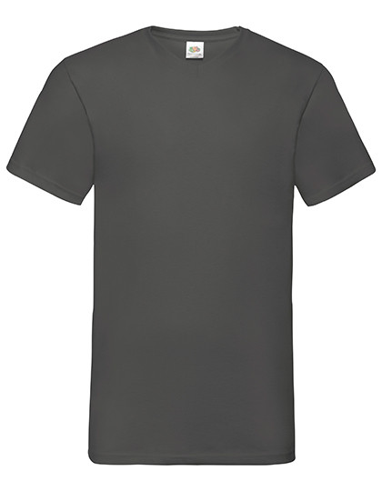 Valueweight V-Neck T individuell bedruckt Light Graphite