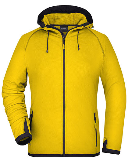 Ladies Hooded Fleece individuell bestickt Yellow